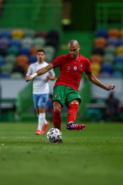 Pepe of Portugal and FC Porto during the international friendly match between Portugal and Israel at Estadio Jose Alvalade on June 9, 2021 in Lisbon,...