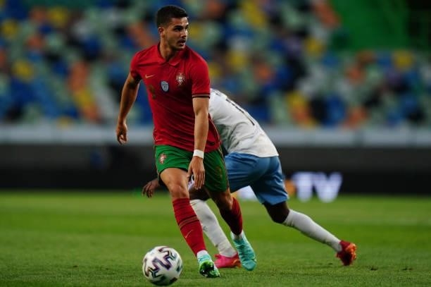 Andre Silva of Portugal and Eintracht Frankfurt in action during the International Friendly match between Portugal and Israel at Estadio Jose...