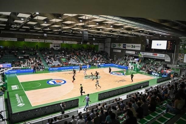 Illustration picture shows a general view with fans in the stands during the Jeep Elite match between Nanterre 92 and ASVEL at Palais des Sports...