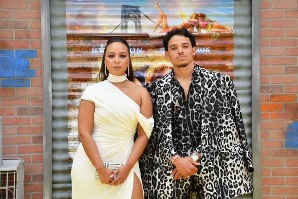 Actor Anthony Ramos and partner Jasmine Cephas Jones attend the opening night premiere of 'In The Heights' during the Tribeca Festival at the United...