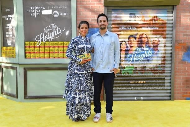 Actor-playwright Lin-Manuel Miranda and his wife Vanessa Nadal attend the opening night premiere of "In The Heights