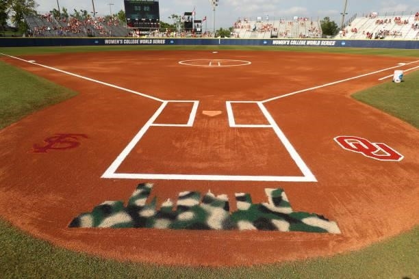 The field before the game between the Oklahoma Sooners and the Florida St. Seminoles during the Division I Women's Softball Championship held at ASA...