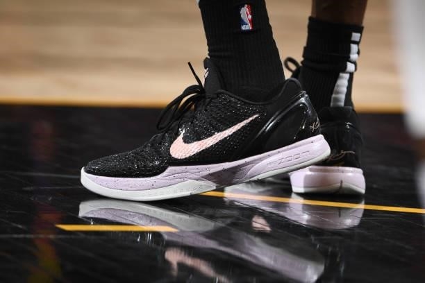 The sneakers worn by Torrey Craig of the Phoenix Suns during Round 2, Game 2 of the NBA Playoffs on June 9, 2021 at Phoenix Suns Arena in Phoenix,...