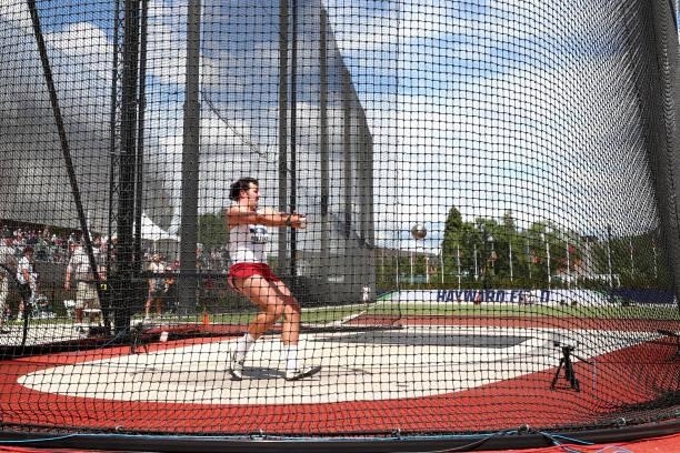 Vlad Pavlenko of the Iowa State Cyclones competes in the hammer throw during the Division I Men's and Women's Outdoor Track & Field Championships...