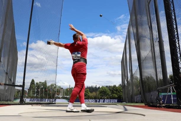 Bobby Colantonio of the Alabama Crimson Tide competes in the hammer throw during the Division I Men's and Women's Outdoor Track & Field Championships...