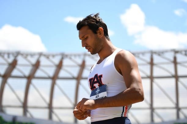 Alex Spyridonidis of the Auburn University Tigers competes in the 100 meter dash in the decathlon during the Division I Men's and Women's Outdoor...