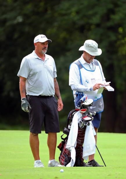 David Wells stands in the fairway on the 12th hole during the first round of the BMW Charity Pro-Am presented by Synnex Corporation at the Thornblade...