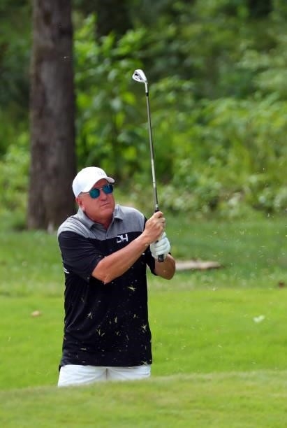 John Wright plays a shot on the 12th hole during the first round of the BMW Charity Pro-Am presented by Synnex Corporation at the Thornblade Club on...