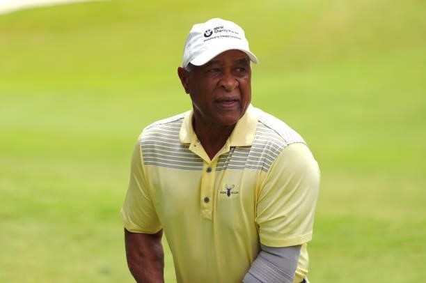 Ozzie Smith walks off the green on the 12th during the first round of the BMW Charity Pro-Am presented by Synnex Corporation at the Thornblade Club...