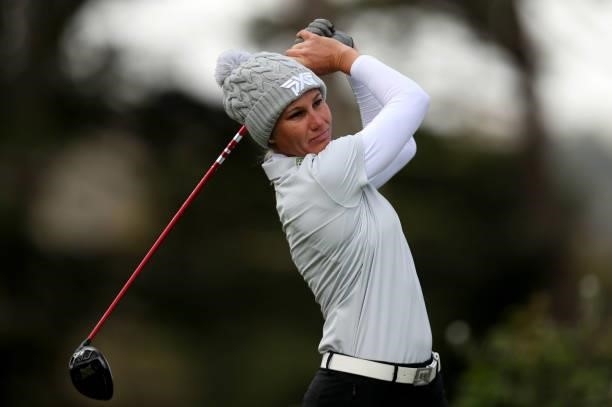 Ryann O'Toole of the United States hits on the 6th hole during the first round of the LPGA Mediheal Championship at Lake Merced Golf Club on June 10,...