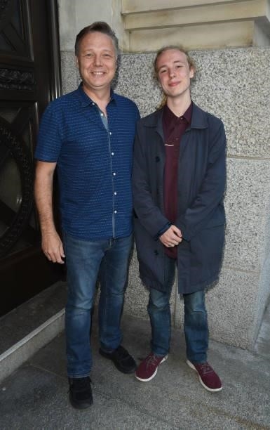 Shaun Dooley and Jack Dooley attend the gala night performance of "The Money