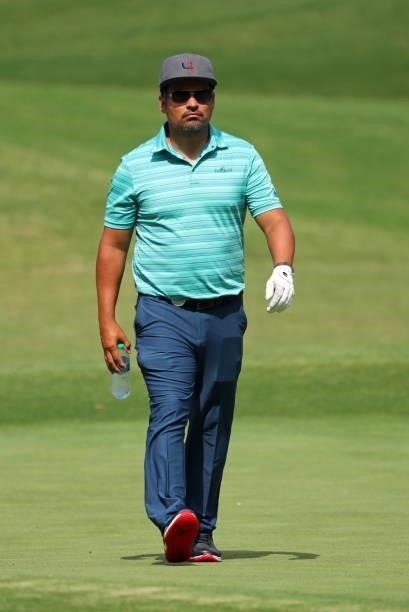 Michael Pena walks to his ball on the fourth hole during the first round of the BMW Charity Pro-Am presented by Synnex Corporation at the Thornblade...