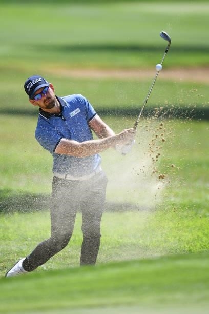Stanislav Matus of Czech Republic plays his second shot on the fifteen hole during Day Two of the Challenge de Cadiz at Iberostar Real Club de Golf...