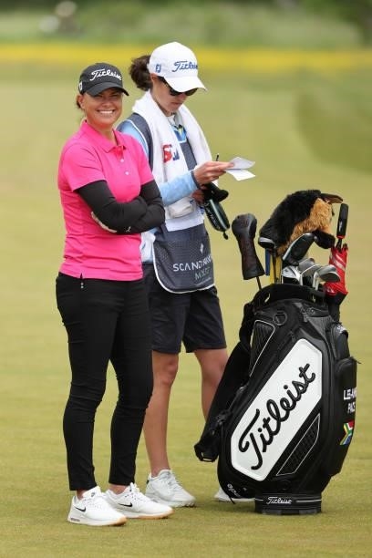Lee-Anne Pace of South Africa looks on during the second round of The Scandinavian Mixed Hosted by Henrik and Annika at Vallda Golf & Country Club on...
