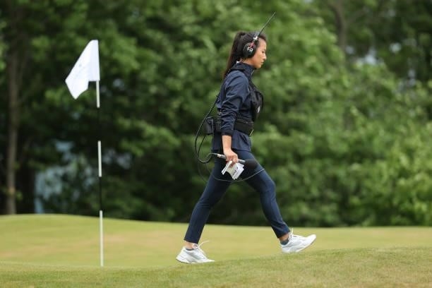 Sky Sports Golfs Inci Mehmet walks by the 6th green during the second round of The Scandinavian Mixed Hosted by Henrik and Annika at Vallda Golf &...