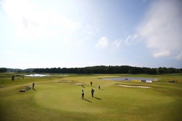 General View of the 9th hole during the second round of The Scandinavian Mixed Hosted by Henrik and Annika at Vallda Golf & Country Club on June 11,...