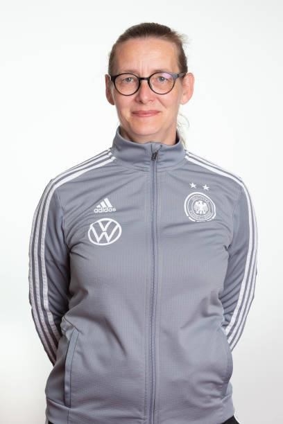 Susanne Ramseier poses during the photo session of DFB U15-Junior Girls at Sportschule Bitburg on June 11, 2021 in Bitburg, Germany.