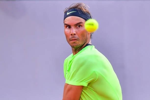 Rafael NADAL of Spain during the ninth round of Roland Garros at Roland Garros on June 11, 2021 in Paris, France.