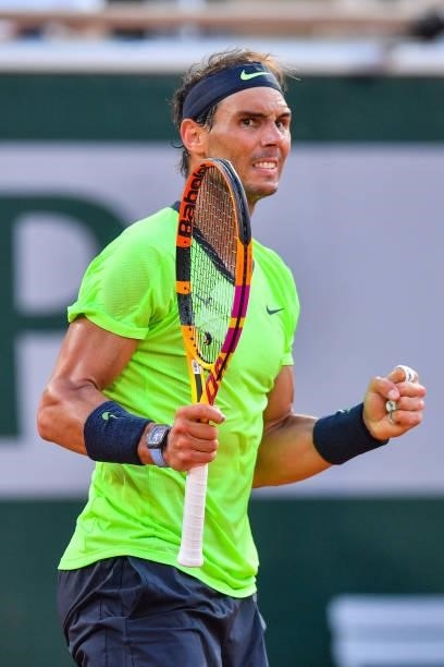 Rafael NADAL of Spain during the ninth round of Roland Garros at Roland Garros on June 11, 2021 in Paris, France.