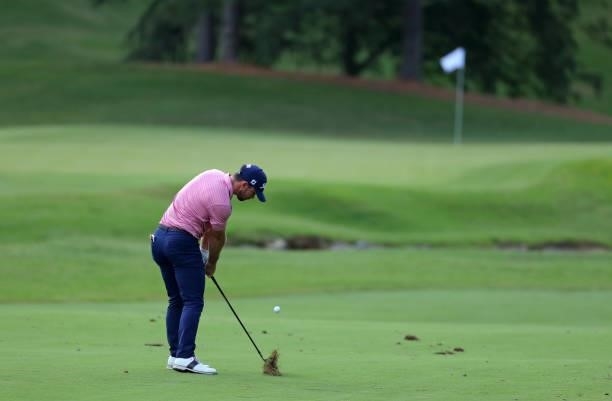 Will Cannon plays a shot on the fifth hole during the second round of the BMW Charity Pro-Am presented by Synnex Corporation at the Thornblade Club...