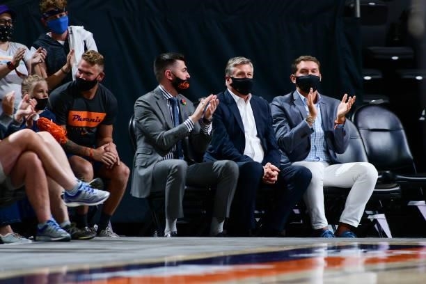 Former President, Rick Welts of the Phoenix Suns attends a game between the Dallas Wings and Phoenix Mercury on June 11, 2021 at Phoenix Suns Arena...