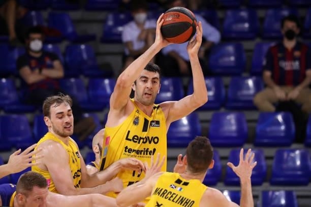 Giorgi Shermadini during the match between FC Barcelona and Lenovo Tenerife, corresponding to the 3rd match of semifinal the play off of the Liga...