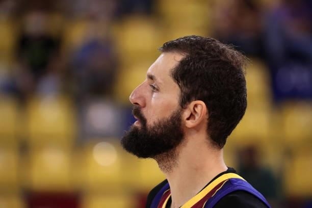 Nikola Mirotic during the match between FC Barcelona and Lenovo Tenerife, corresponding to the 3rd match of semifinal the play off of the Liga...