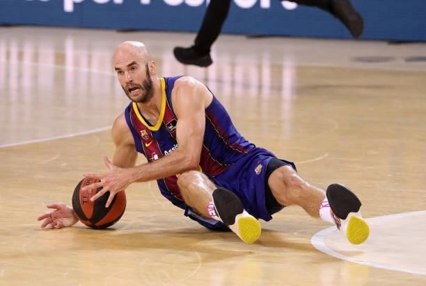 Nick Calathes during the match between FC Barcelona and Lenovo Tenerife, corresponding to the 3rd match of semifinal the play off of the Liga Endesa,...