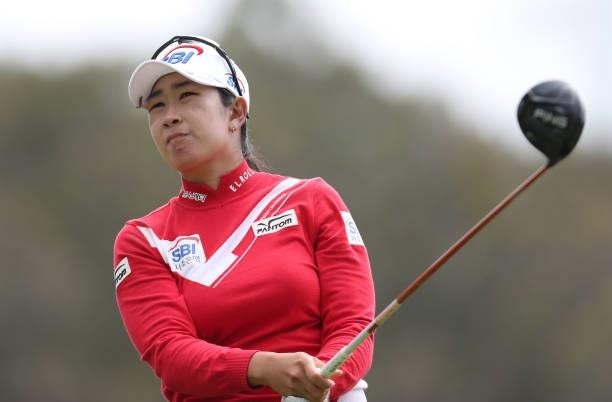 Lim Kim of South Korea hits a shot on the 8th hole during the round three of the LPGA Mediheal Championship at Lake Merced Golf Club on June 12, 2021...