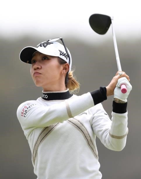 Lydia Ko of New Zealand hits a shot on the 9th hole during the round three of the LPGA Mediheal Championship at Lake Merced Golf Club on June 12,...