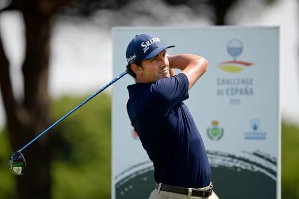 Alfredo Garcia-Heredia of Spain tees off on the first hole during Day Four of the Challenge de Cadiz at Iberostar Real Club de Golf Novo Sancti Petri...