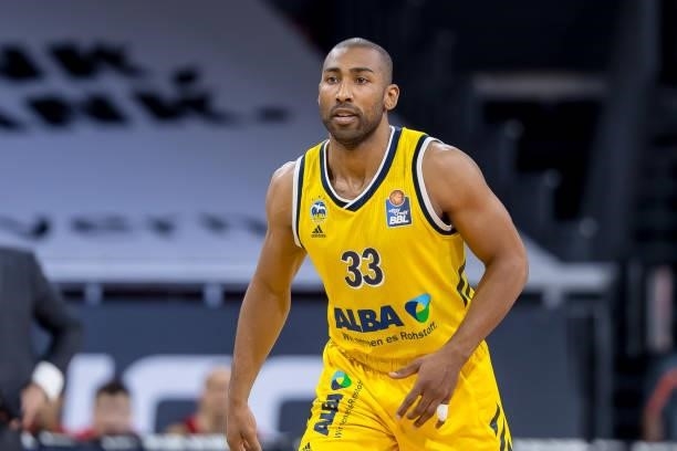 Jayson Granger of Alba Berlin looks on during the easy credit BBL Play Off Final match between FC Bayern Muenchen and Alba Berlin at Audi-Dome on...