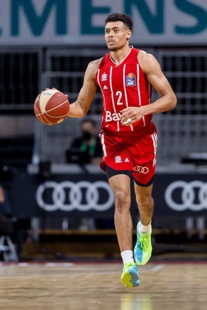 Wade Baldwin of FC Bayern Basketball controls the ball during the easy credit BBL Play Off Final match between FC Bayern Muenchen and Alba Berlin at...