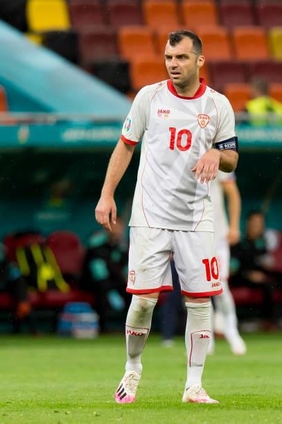Goran Pandev of North Macedonia looks on during the UEFA Euro 2020 Championship Group C match between Austria and North Macedonia at National Arena...