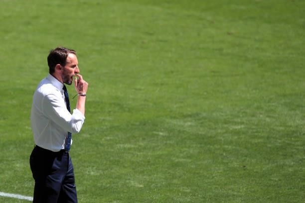 Gareth Southgate, Head Coach of England during the UEFA Euro 2020 Championship Group D match between England and Croatia on June 13, 2021 in London,...