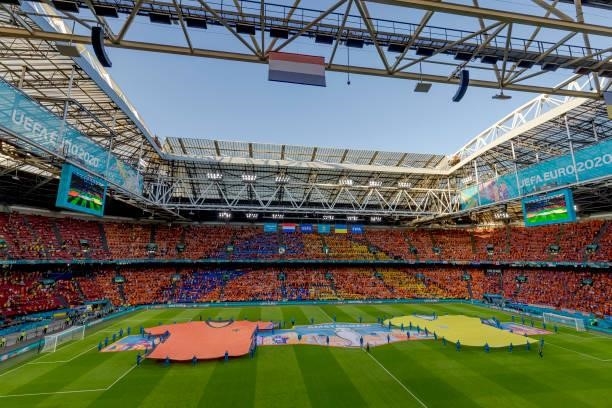 Stadium of Holland during the EURO match between Holland v Ukraine at the Johan Cruijff Arena on June 13, 2021 in Amsterdam Netherlands