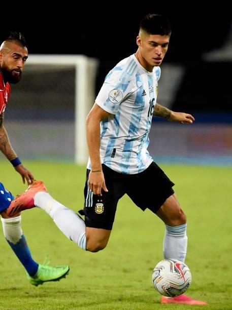 Joaquin Correa of Argentina in action ,during the match between Argentina and Chile as part of Conmebol Copa America Brazil 2021 at Estadio Olímpico...