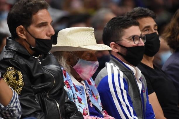 Super Fan, James Goldstein attends the game between the Utah Jazz and the LA Clippers during Round 2, Game 4 of the 2021 NBA Playoffs on June 14,...
