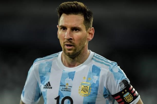 Messi Argentina player during a match against Chile at the Engenhão stadium for the Copa América 2021, on June 14, 2021 in Rio de Janeiro, Brazil.