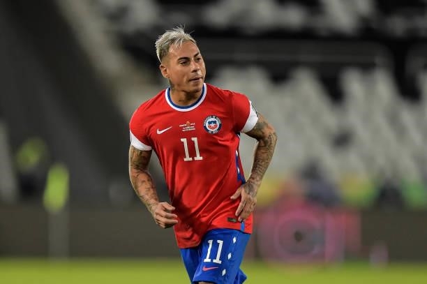 Vargas player from Chile during a match against Argentina at the Engenhão stadium, for the Copa America 2021, on June 14, 2021 in Rio de Janeiro,...