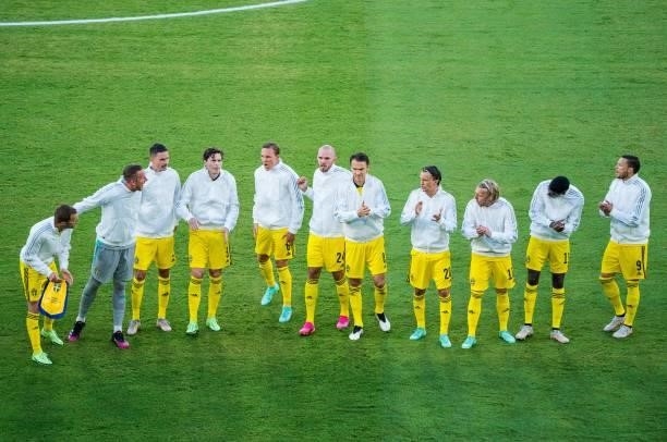 The Swedish team during the match between Spain and Sweden, corresponding to the Euro 2020, Group E, played at the La Cartuja Stadium, on 14th june...