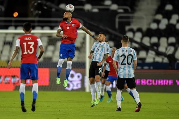 Vidal player from Chile during a match against Argentina at the Engenhão stadium, for the Copa America 2021, this Monday .