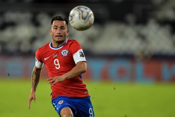 Meneses player from Chile during a match against Argentina at the Engenhão stadium, for the Copa America 2021, on June 14, 2021 in Rio de Janeiro,...