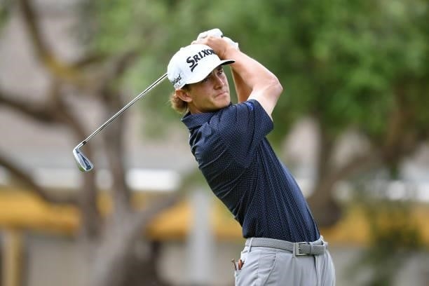 Peter Kuest of USA tees off on the tenth hole during Day One of the Challenge de Espana at Iberostar Real Club de Golf Novo Sancti Petri on June 15,...