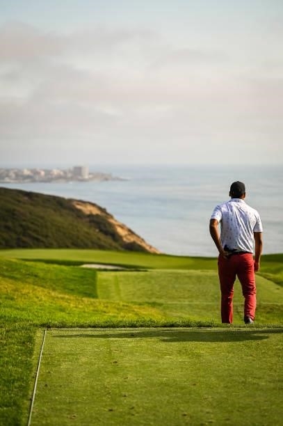 Sebastian Munoz of Colombia walks off the third tee during practice for the 121st U.S. Open on the South Course at Torrey Pines Golf Course on June...