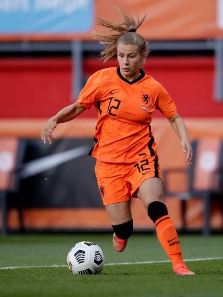 Victoria Pelova of Holland Women during the International Friendly Women match between Holland v Norway at the De Grolsch Veste on June 15, 2021 in...