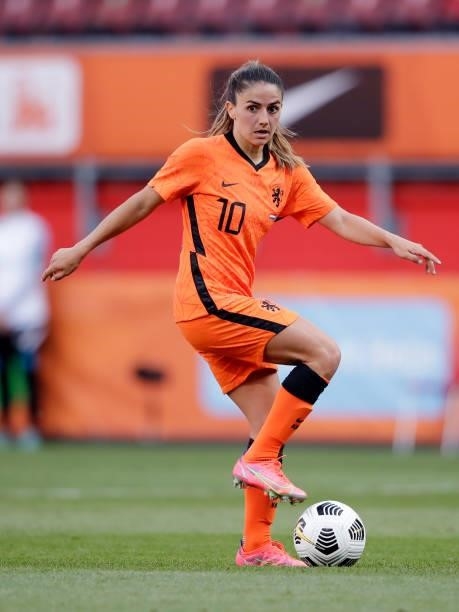 Danielle van de Donk of Holland Women during the International Friendly Women match between Holland v Norway at the De Grolsch Veste on June 15, 2021...