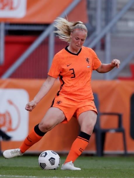 Stefanie van der Gragt of Holland Women during the International Friendly Women match between Holland v Norway at the De Grolsch Veste on June 15,...