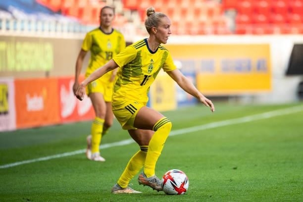 Julia Roddar of Sweden during the Women's International Friendly match between Sweden and Australia at Guldfageln Arena on June 15, 2021 in Kalmar,...