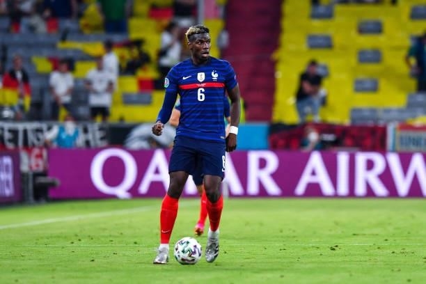 Paul POGBA of France during the UEFA European Championship football match between France and Allemagne at Allianz Arena on June 15, 2021 in Munich,...